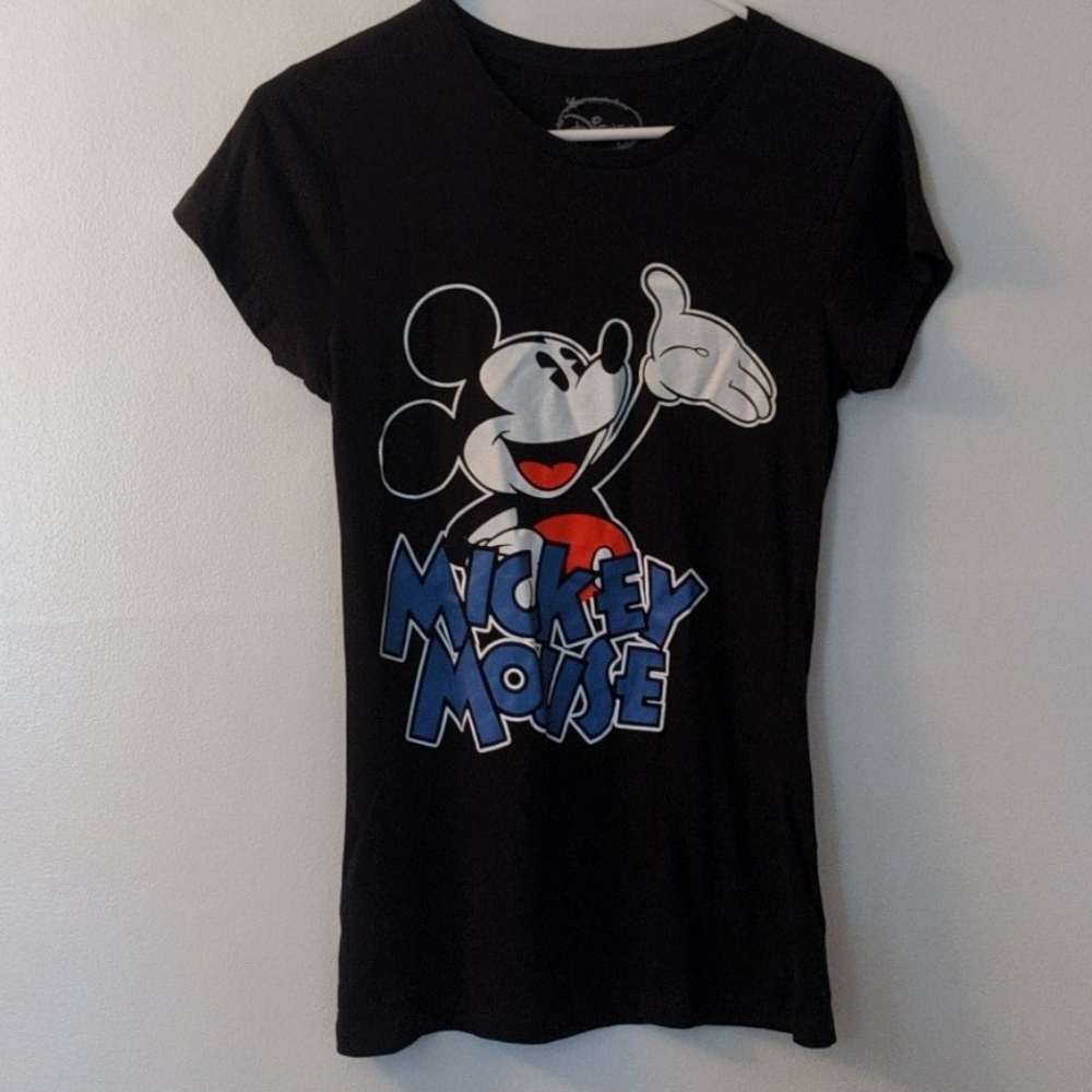 New Disney Micky Mouse Black Cotton Tee Shirt